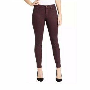 Jessica Simpson Women's High Rise Skinny Ankle Jeans Maroon Size 8 NEW WITH TAGS